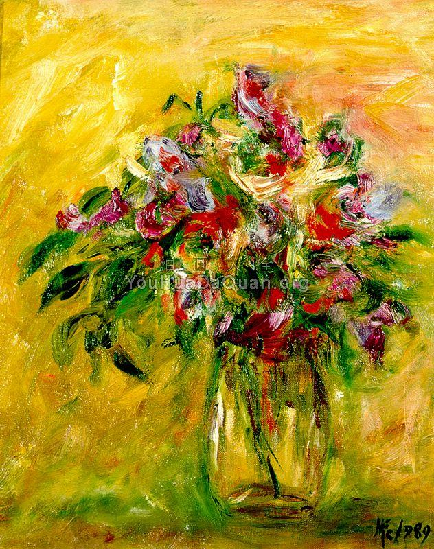 Jarron De Cristal Con Flores - 马里·Fe·罗梅罗·坎波